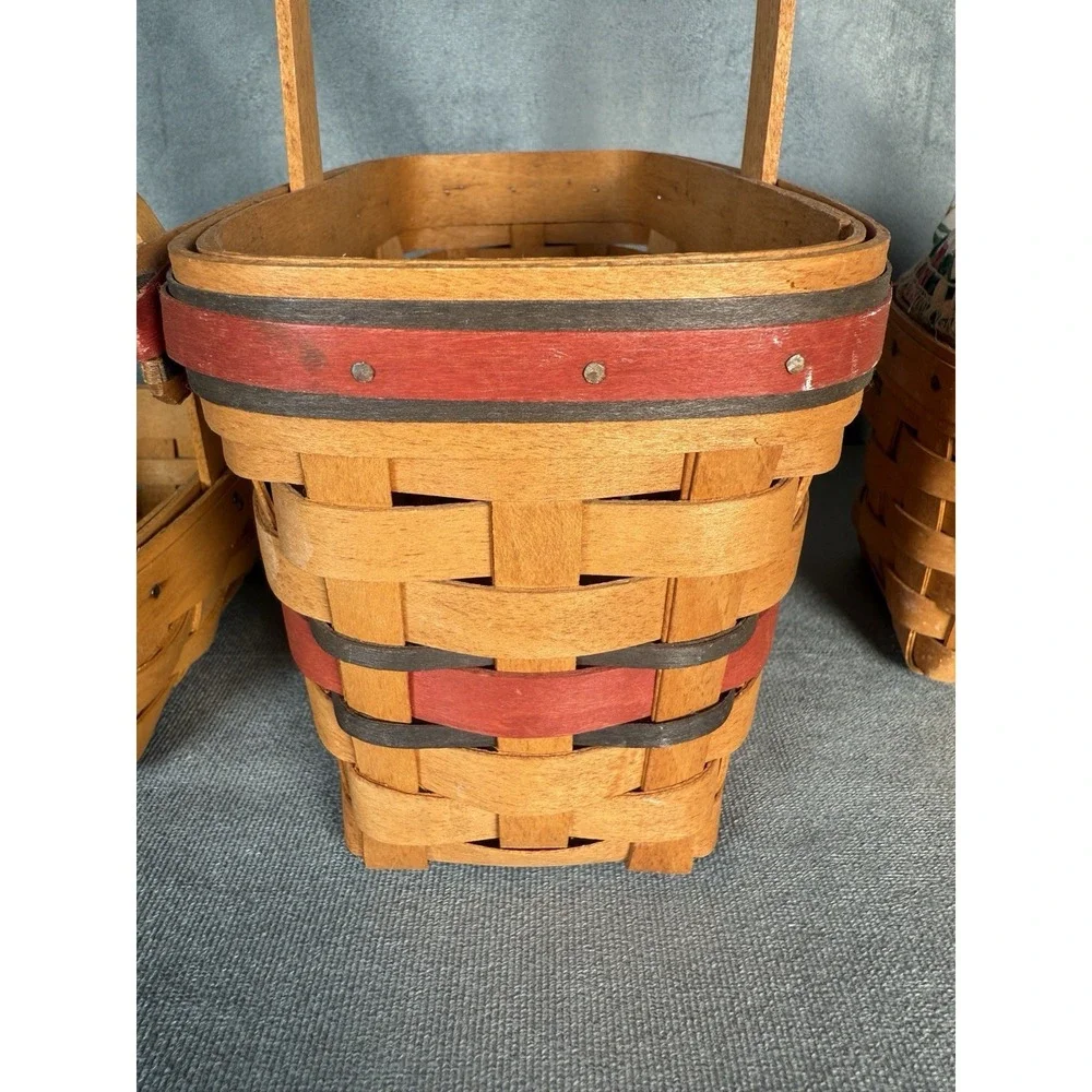 Longaberger Signed Dated  1994-96 -98 Chive Americana Basket Lot‎ of 3